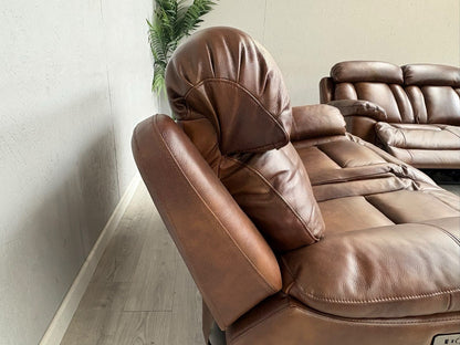 DFS Bravado Leather 2+2 Seater Power Recliner Sofa Set - RRP £3798