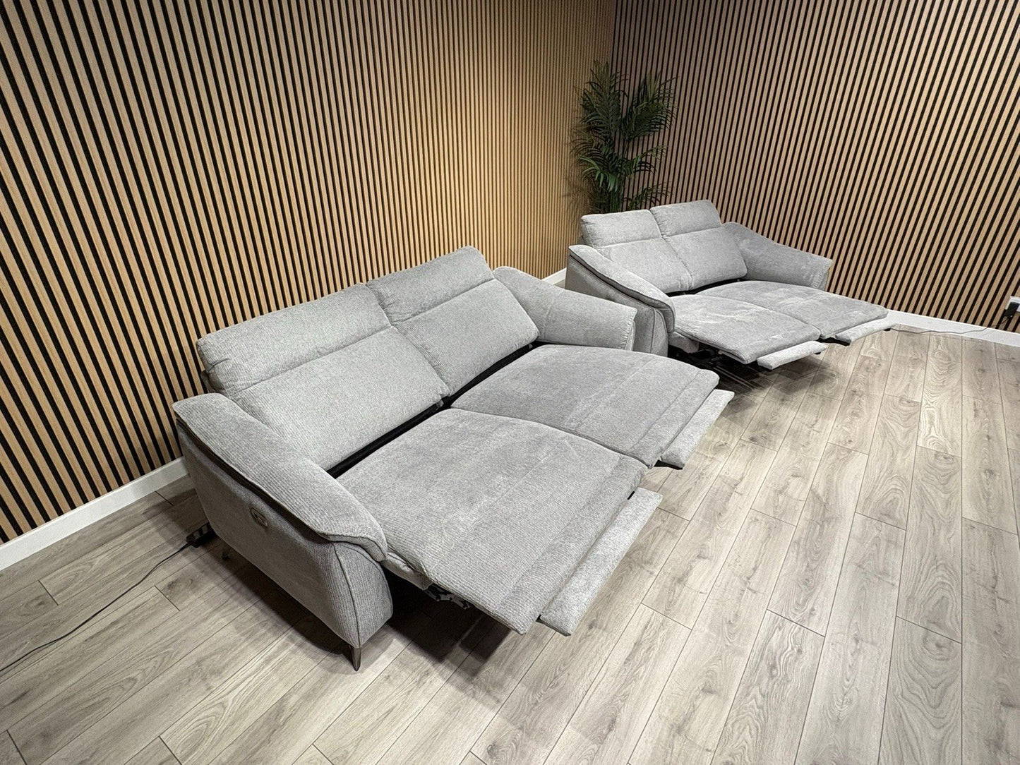 Vicenza Fabric Power Recliner 3 + 2 Seater Sofa Set - RRP £3599