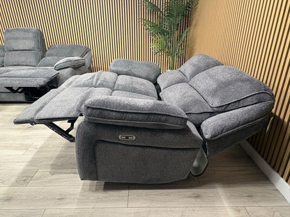 ORLANDO Fabric 3 Seater + 2 Seater Power Recliner Sofa Set - RRP £3398