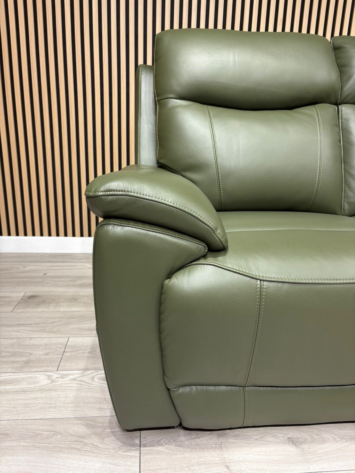 Furniture Village - SLOANE Leather 2 x 2 Seater Sofa Set, Oslo Pine - RRP £2,190
