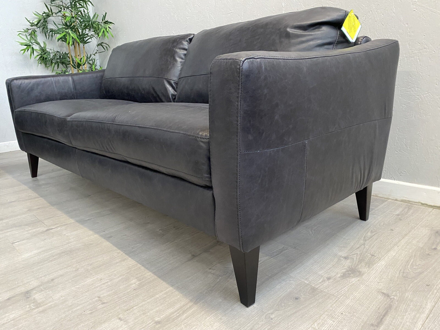 John Lewis BAILEY Style Leather 3 Seater + 2 Seater Sofa Set, Black - RRP £3,498