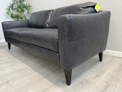 John Lewis BAILEY Style Leather 3 Seater + 2 Seater Sofa Set, Black - RRP £3,498