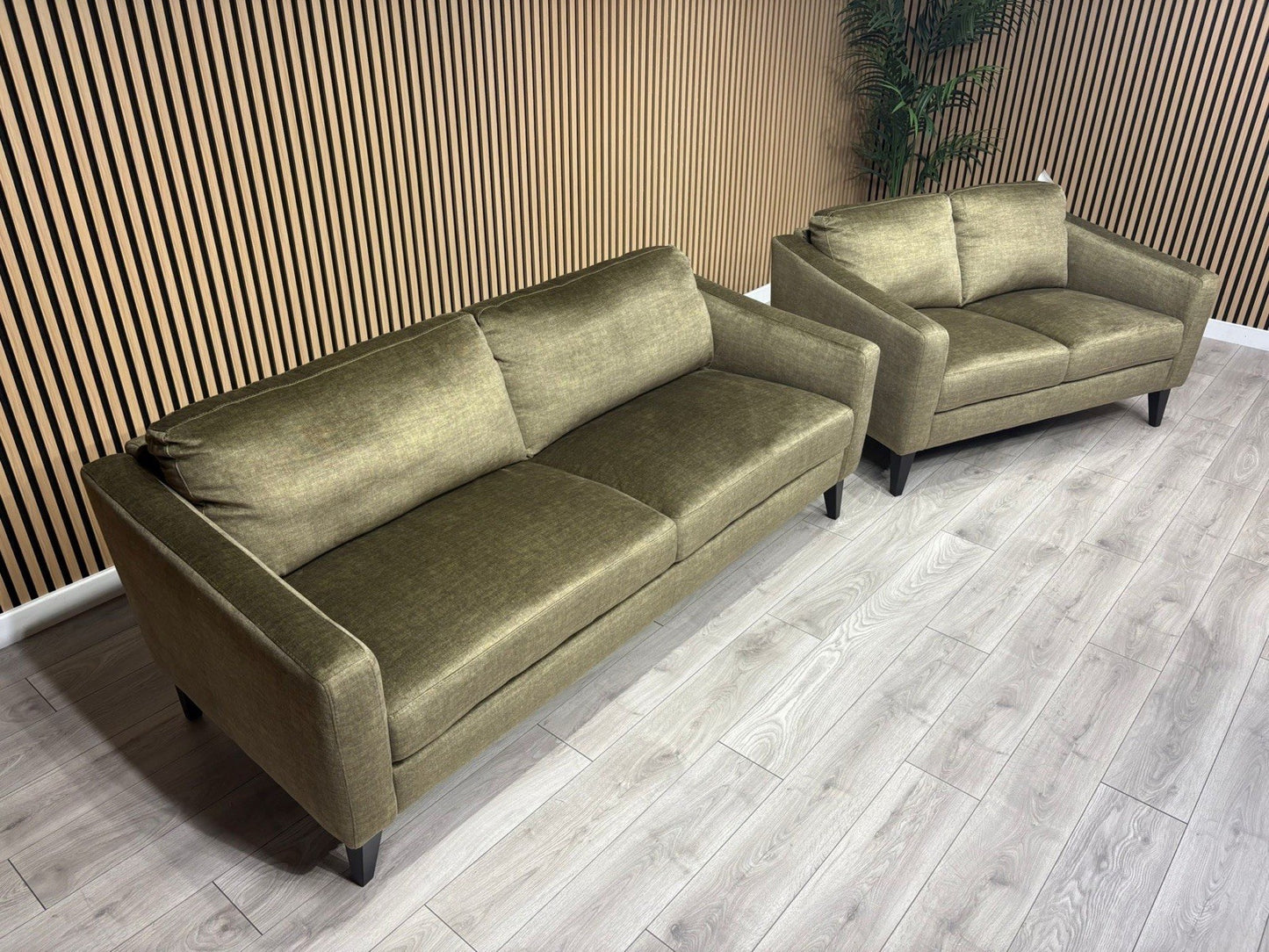 John Lewis BAILEY Style Fabric 3 Seater + 2 Seater Sofa Set, Olive - RRP £2,978