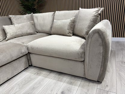 Sofology MARBLE ARCH Style Fabric RHF Corner Sofa, Mocha - RRP £3,599