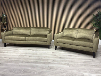 John Lewis BAILEY Style Fabric 3 Seater + 2 Seater Sofa Set, Olive - RRP £2,978