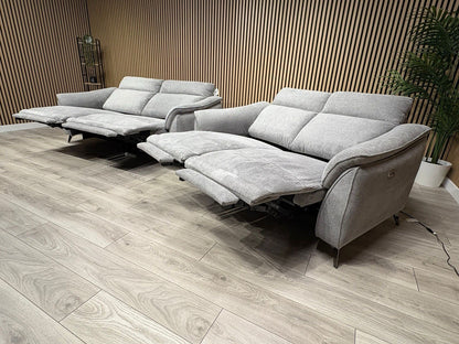 Vicenza Fabric Power Recliner 3 + 2 Seater Sofa Set - RRP £3599