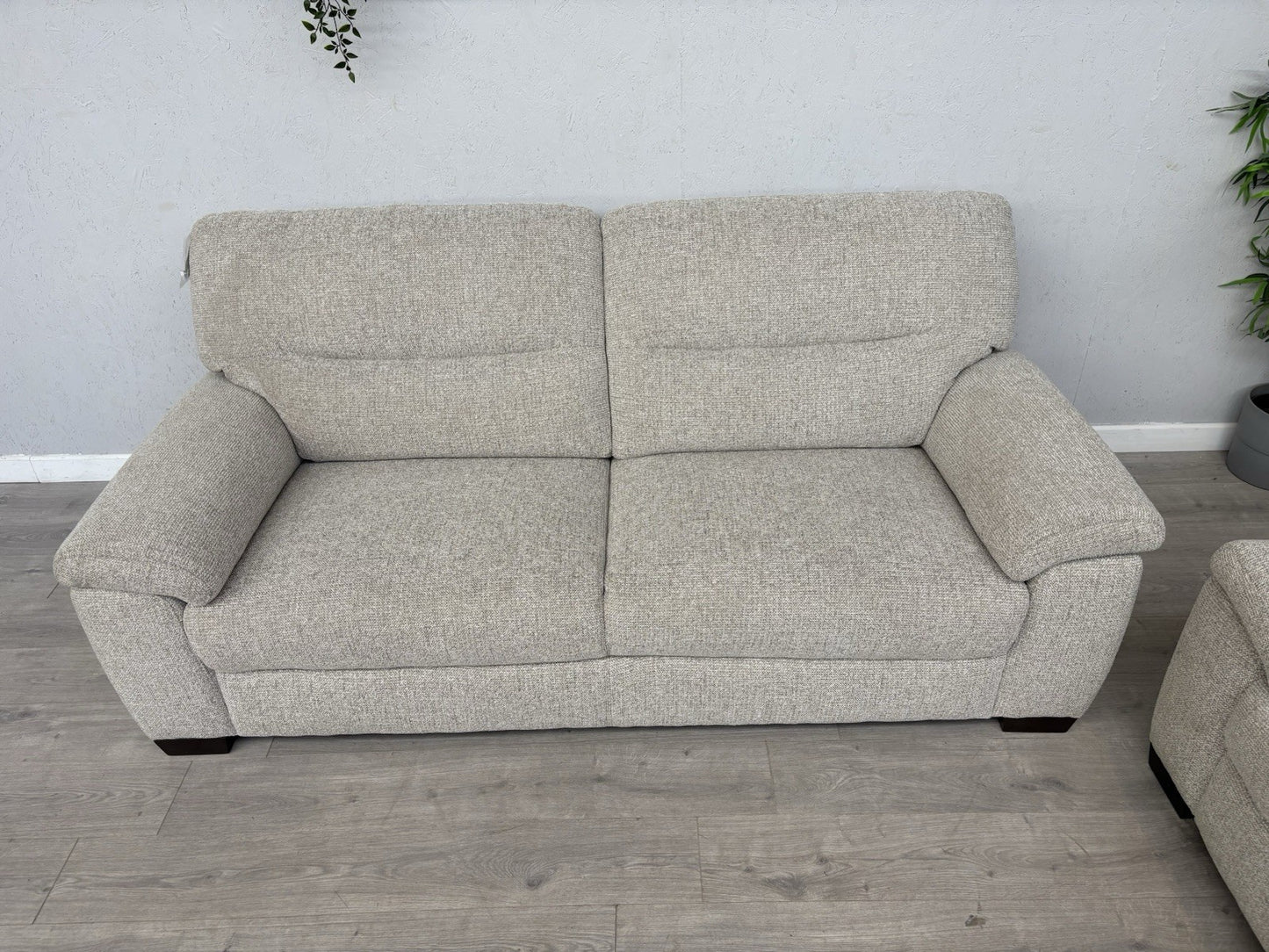 Furniture Village HETTY Fabric 2 x 3 Seater Sofa Set + Footstool- RRP £2,385