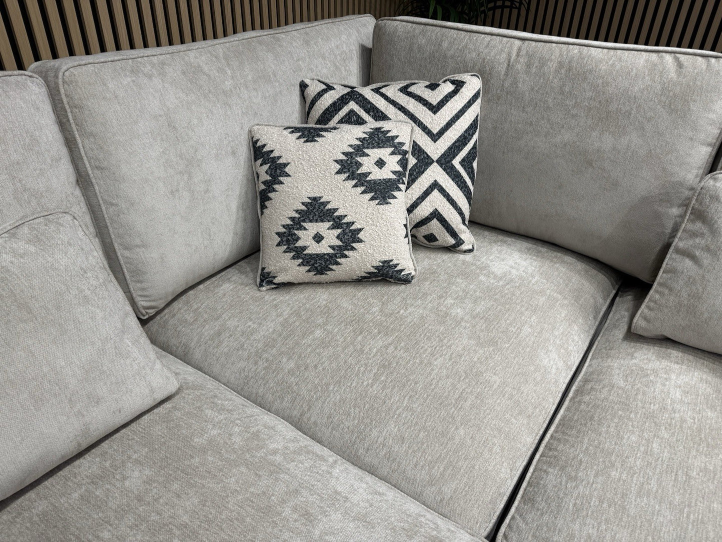 Sofology CAVALLI Style Fabric Open Chaise Corner Sofa + Footstool RRP £5398 Made To Order