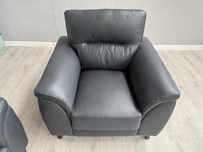DFS Coben Leather 2 Seater Sofa + Armchair Set - RRP £1428 (Read Description)