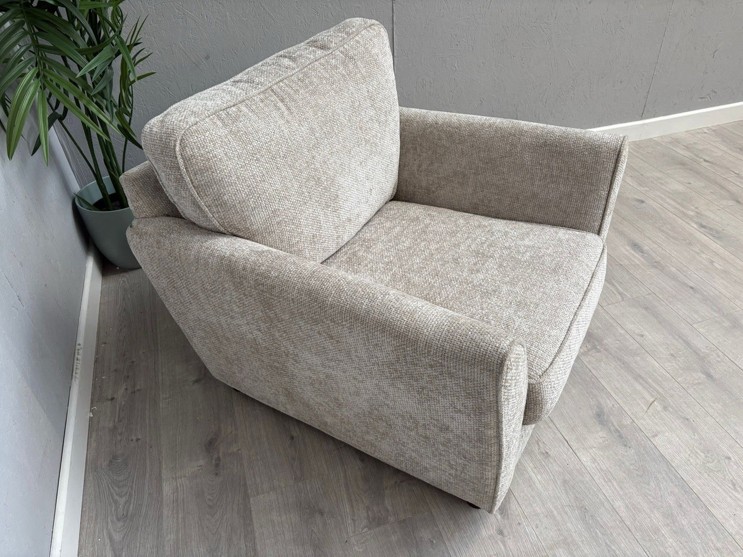 Furniture Village TABITHA Fabric Chair Armchair, Stone - RRP £995