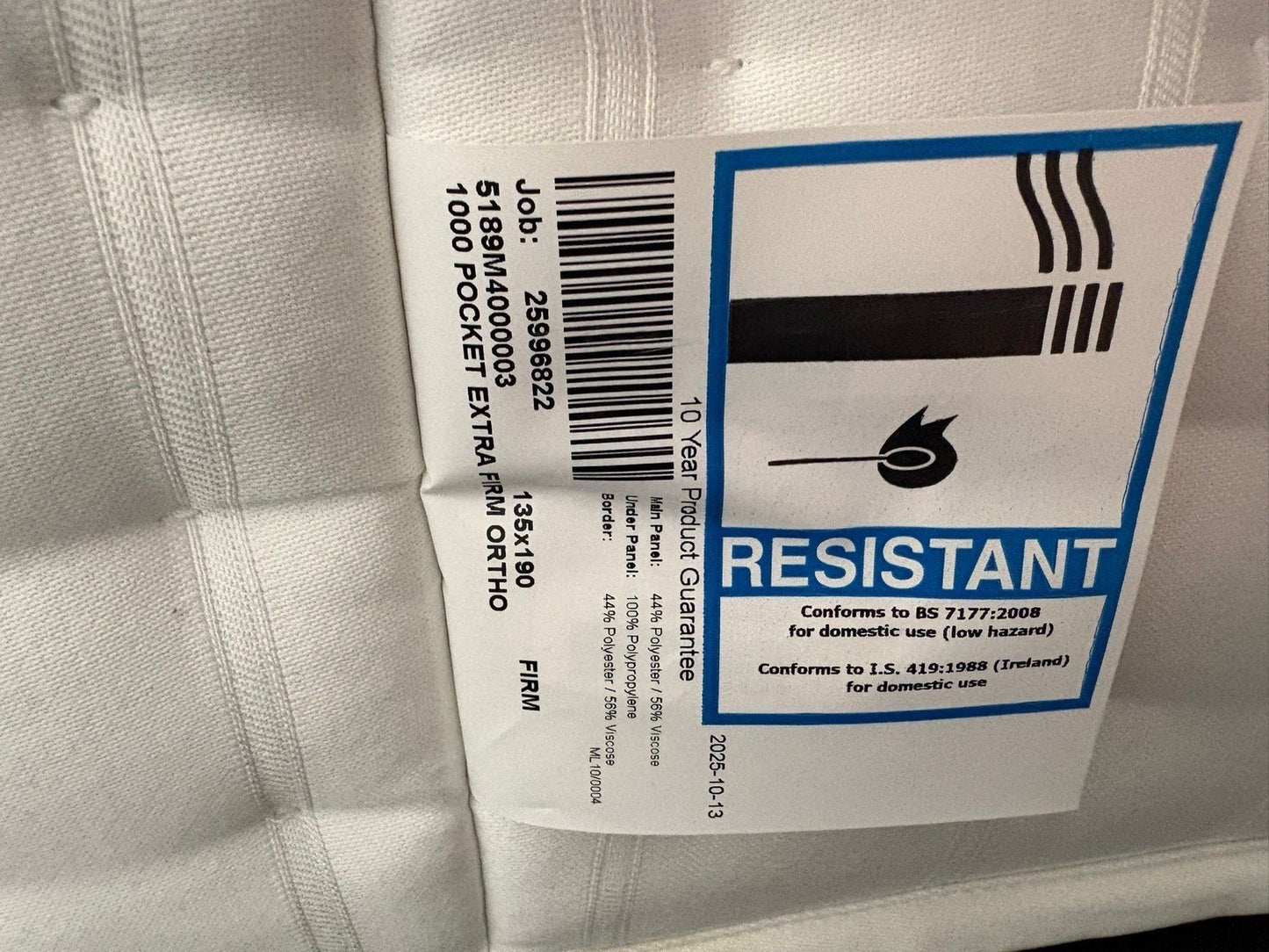 NEXT - 1000 Pocket Extra Firm Ortho 4ft 6 Double Mattress - RRP £499