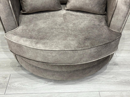 DFS - CHERISHED Style Fabric Swivel Armchair, Formal Back - RRP £949