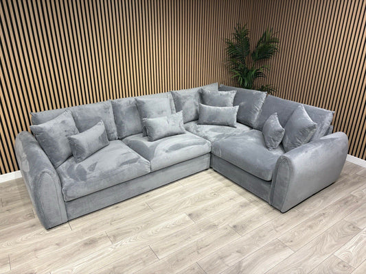Sofology MARBLE ARCH Style Fabric RHF Corner Sofa, Grey - RRP £3,599