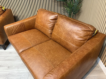 John Lewis BAILEY Style Leather 3 + 2 Seater Sofas, Armchair + Stool - RRP £4648