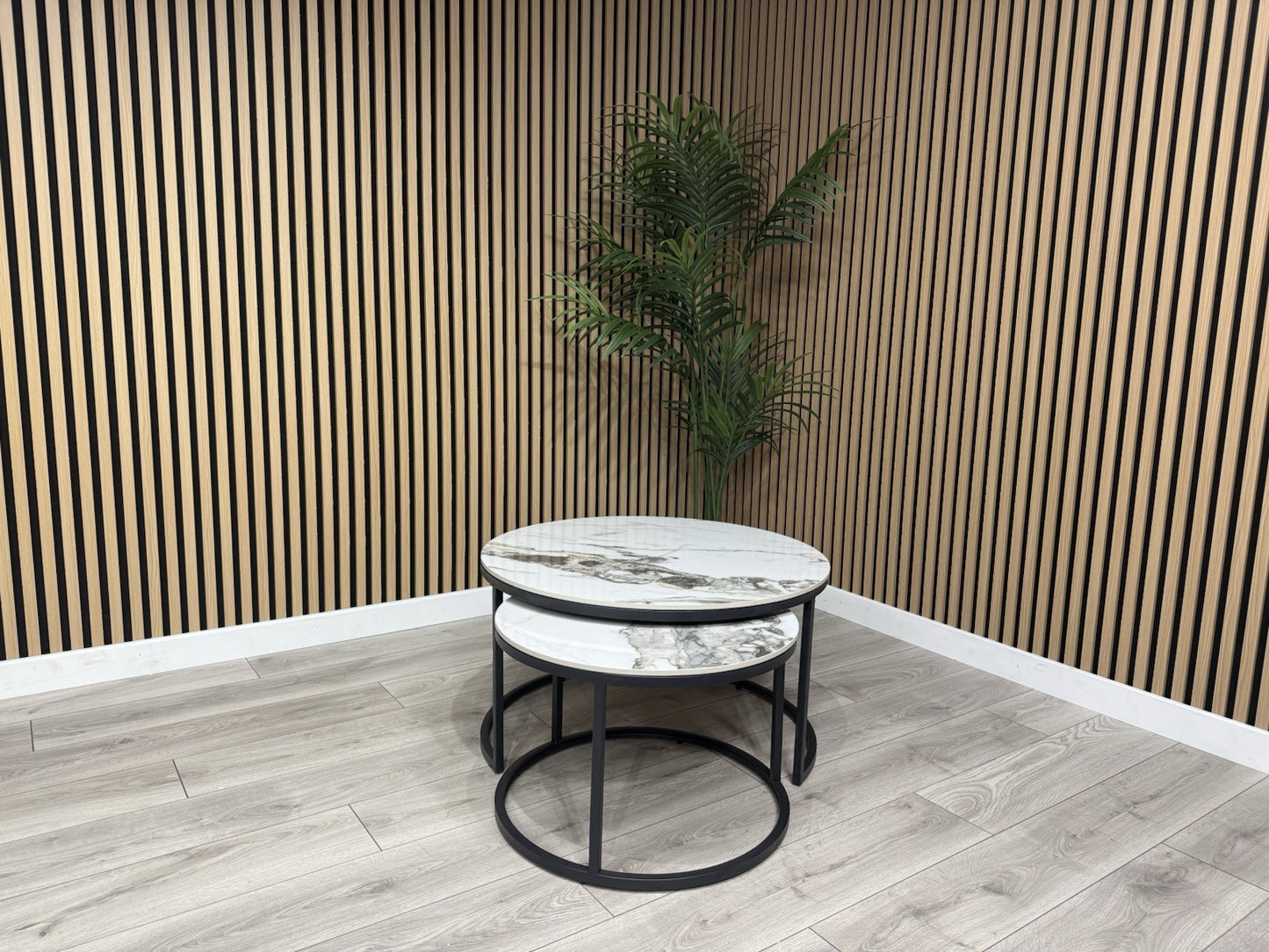 Furniture Village - Yoyo Nest Of Round Coffee Tables, White  - RRP £569