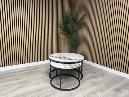 Furniture Village - Yoyo Nest Of Round Coffee Tables, White  - RRP £569