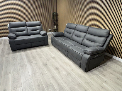 DFS Eiger Style Fabric 3+2 Seater Power Sofa Set RRP £2788