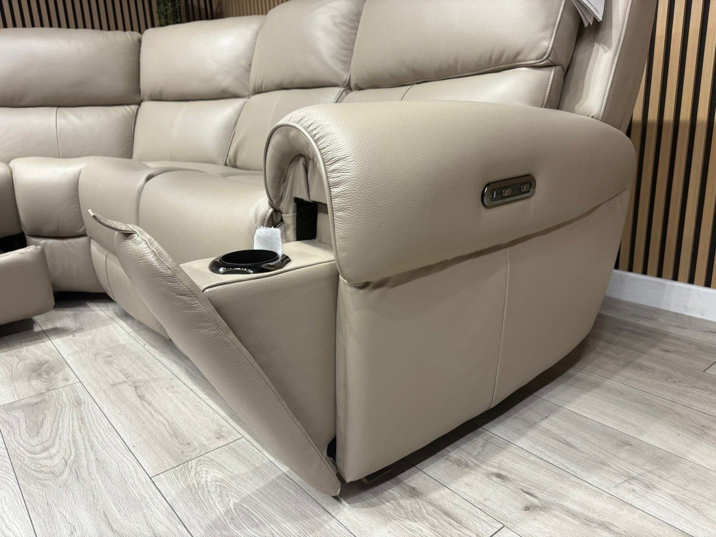 Oak FurnitureLand - Ezra Leather Modular Corner Sofa Power Recliners - RRP £3549