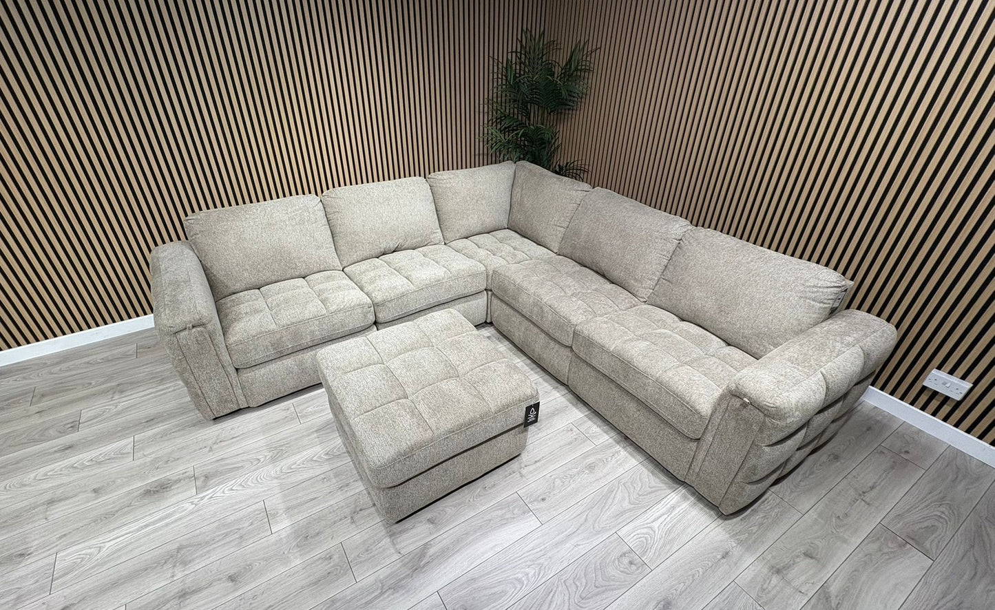 DFS - MAVAM Modular Premium Fabric 2 Corner 2 Sofa + Footstool - RRP £3499