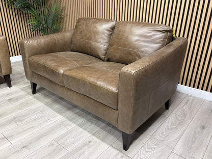John Lewis BAILEY Style Leather 3 + 2 Seater Sofa Set, Chestnut - RRP £3978