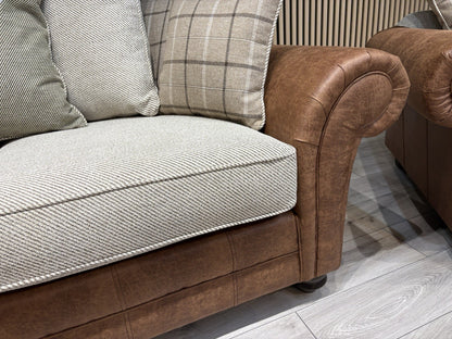 DARWIN Fabric Scatter Back 3 Seater + 2 Seater Sofa Set - RRP £2,598