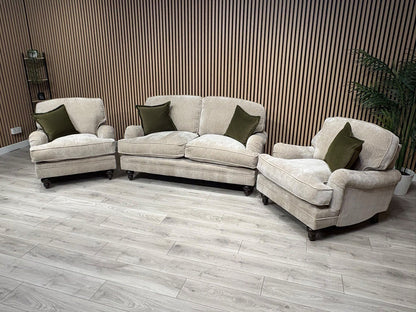 Laura Ashley HERITAGE Style Fabric 2 Seater Sofa + 2x Armchairs Set - RRP £3725