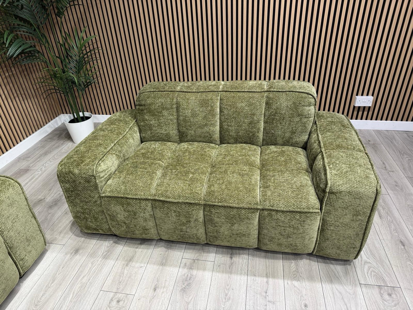 PARIS Fabric 3 Seater + 2 Seater Sofa Set, Olive - RRP £2,578