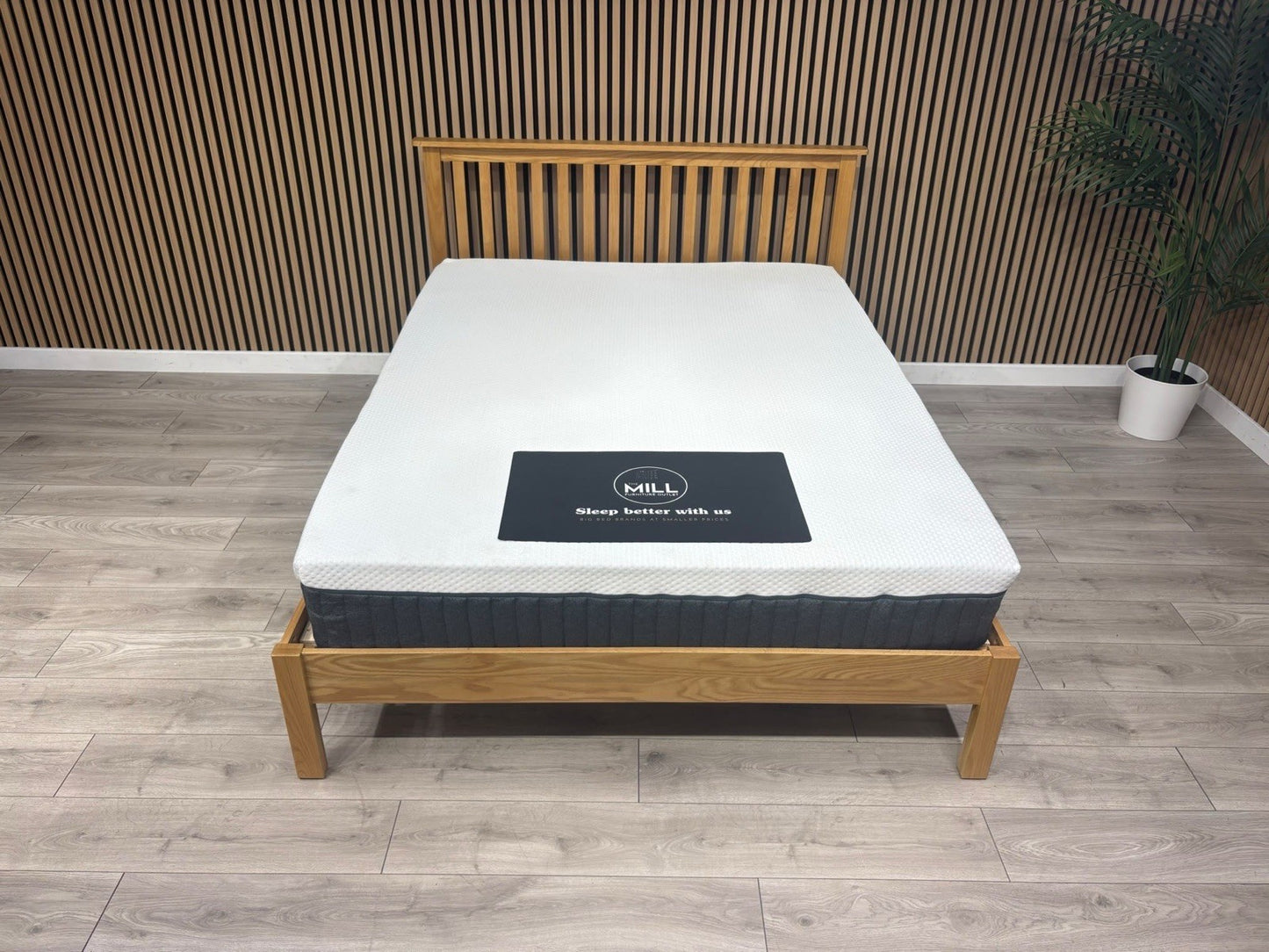 5ft Kingsize Wooden Bed Frame + Emma Original Mattress Set