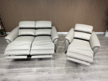 Furniture Village JUDE Style Leather 2 Seater Sofa + Armchair Set - RRP £4,440
