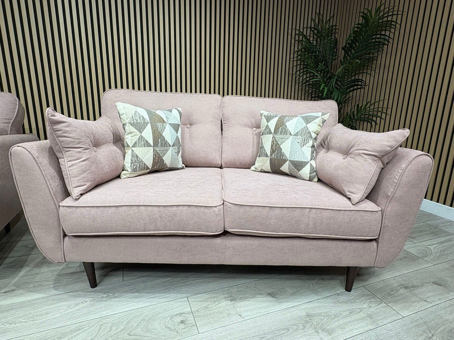 DFS - Zinc 3 & 2 Fabric Seater Sofa Set RRP £1799 Pink