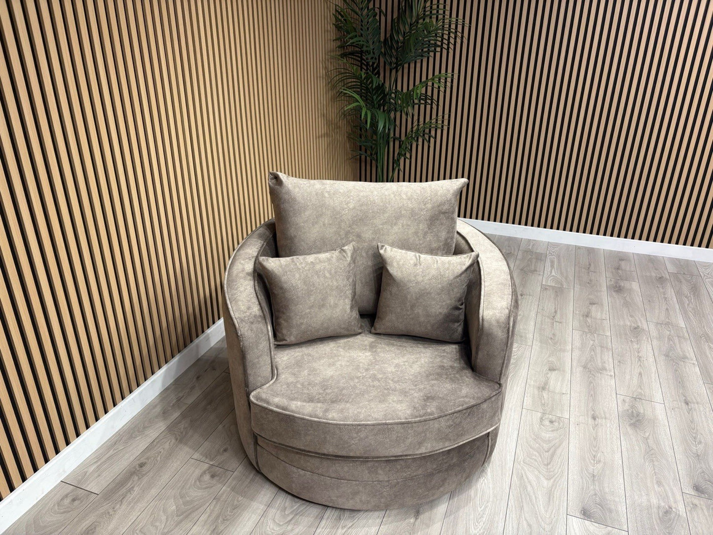 DFS - CHERISHED Style Fabric Swivel Armchair, Formal Back - RRP £949