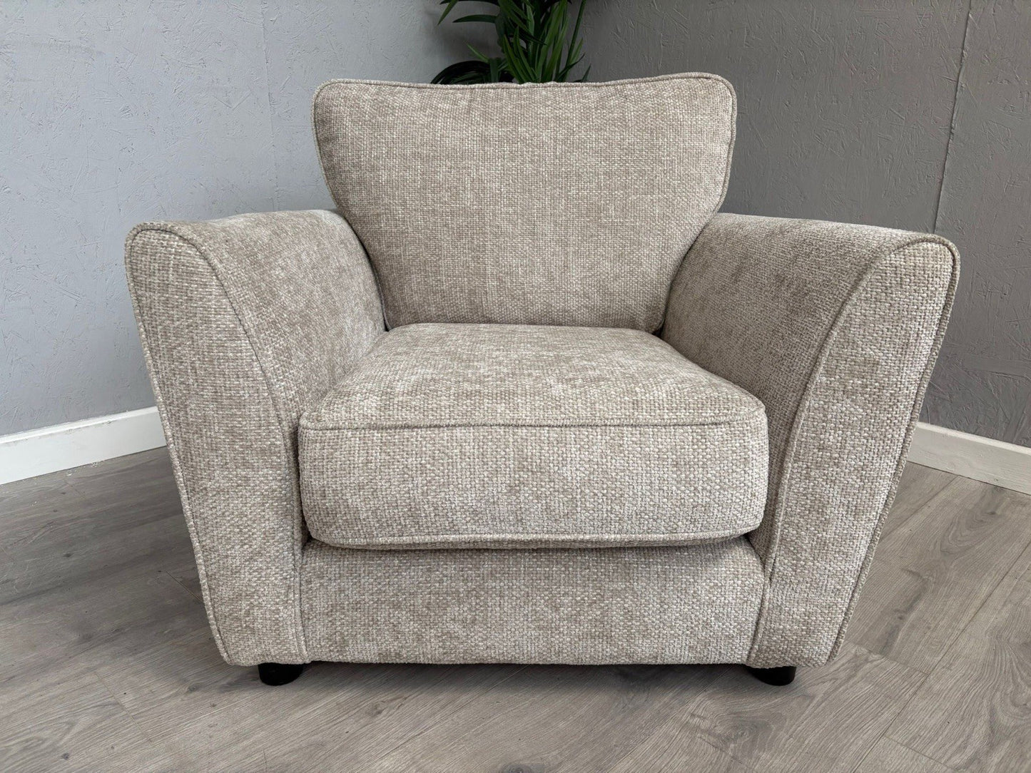 Furniture Village TABITHA Fabric Chair Armchair, Stone - RRP £995