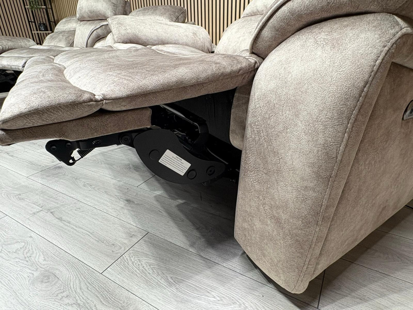 Furniture Village SLOANE Style Fabric 3 + 2 Seater Power Recliner Sofa Set