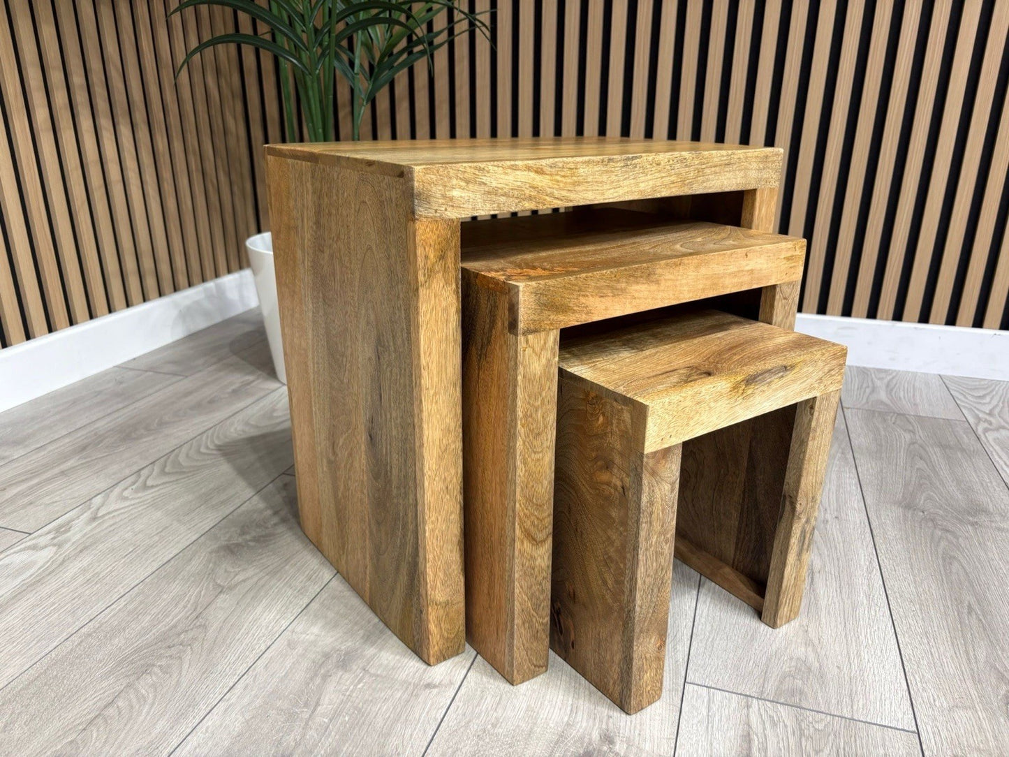 NEXT Sample - Cuba Mango Wood Nest Of 3 Tables - RRP: £395