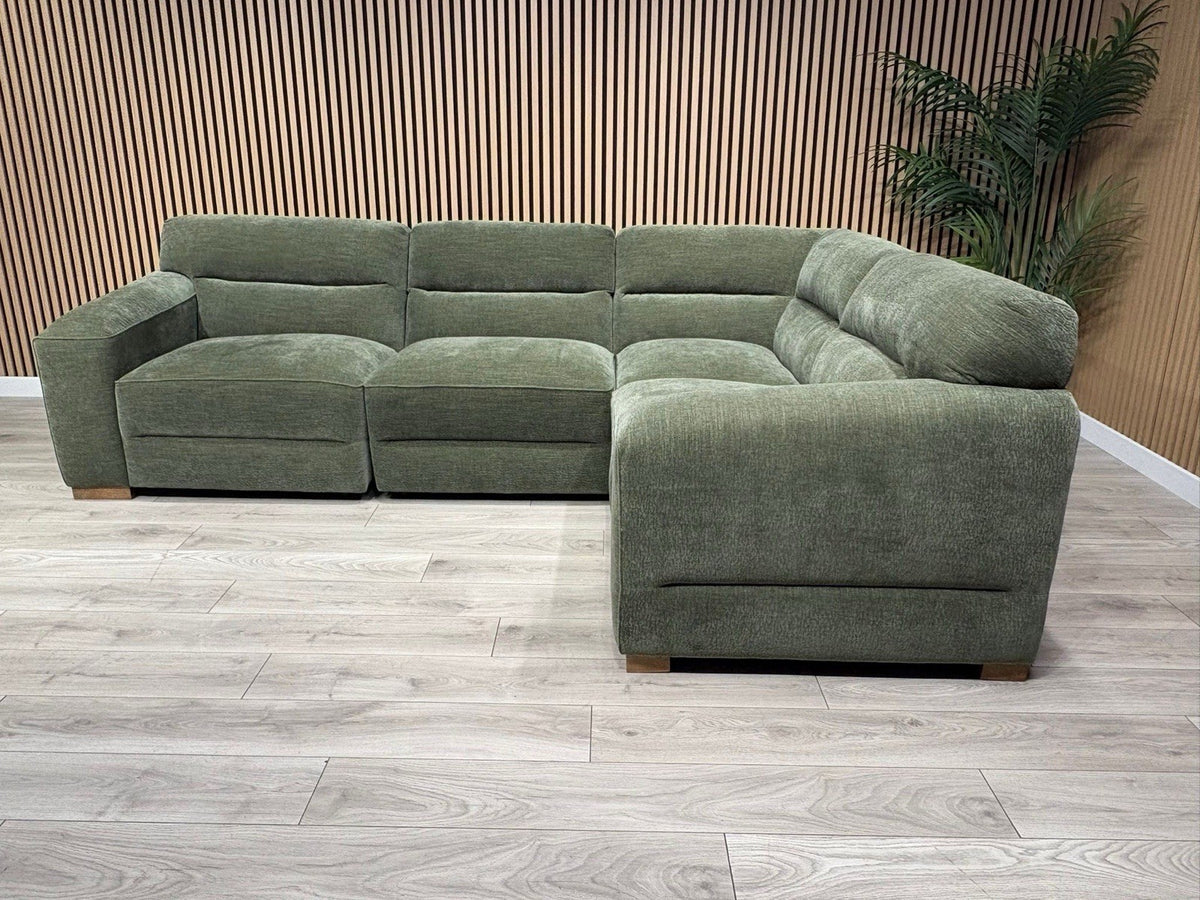 Denver Fabric Modular Corner Sofa ( RHF or LHF ), Dark Sage  - RRP £2399