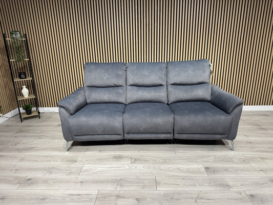 F. Village DAYTONA Fabric 3 Seater Power Recliner Bluetooth Sofa - RRP £1,695