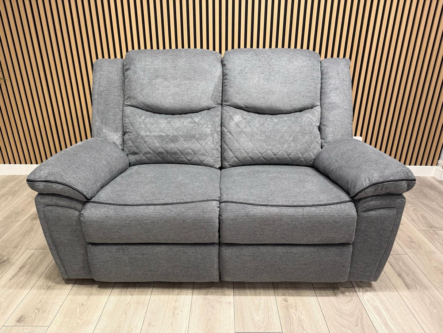 Very Myra 3 Seater Fabric Manual Recliner Sofa Grey