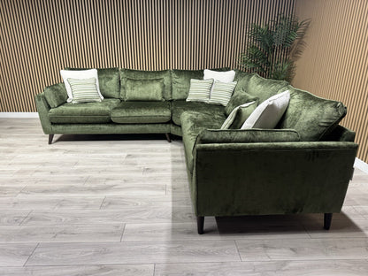 Very Home Sanremo Fabric Corner Group Sofa ( 2c2 )  Olive RRP £3199