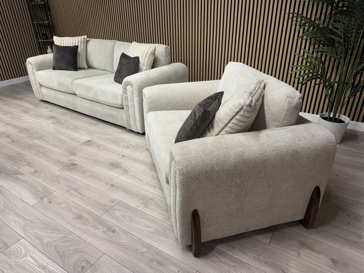 Charlie Marble Arch Style 3 Seater + Love Chair Fabric Sofa Set - RRP £3098