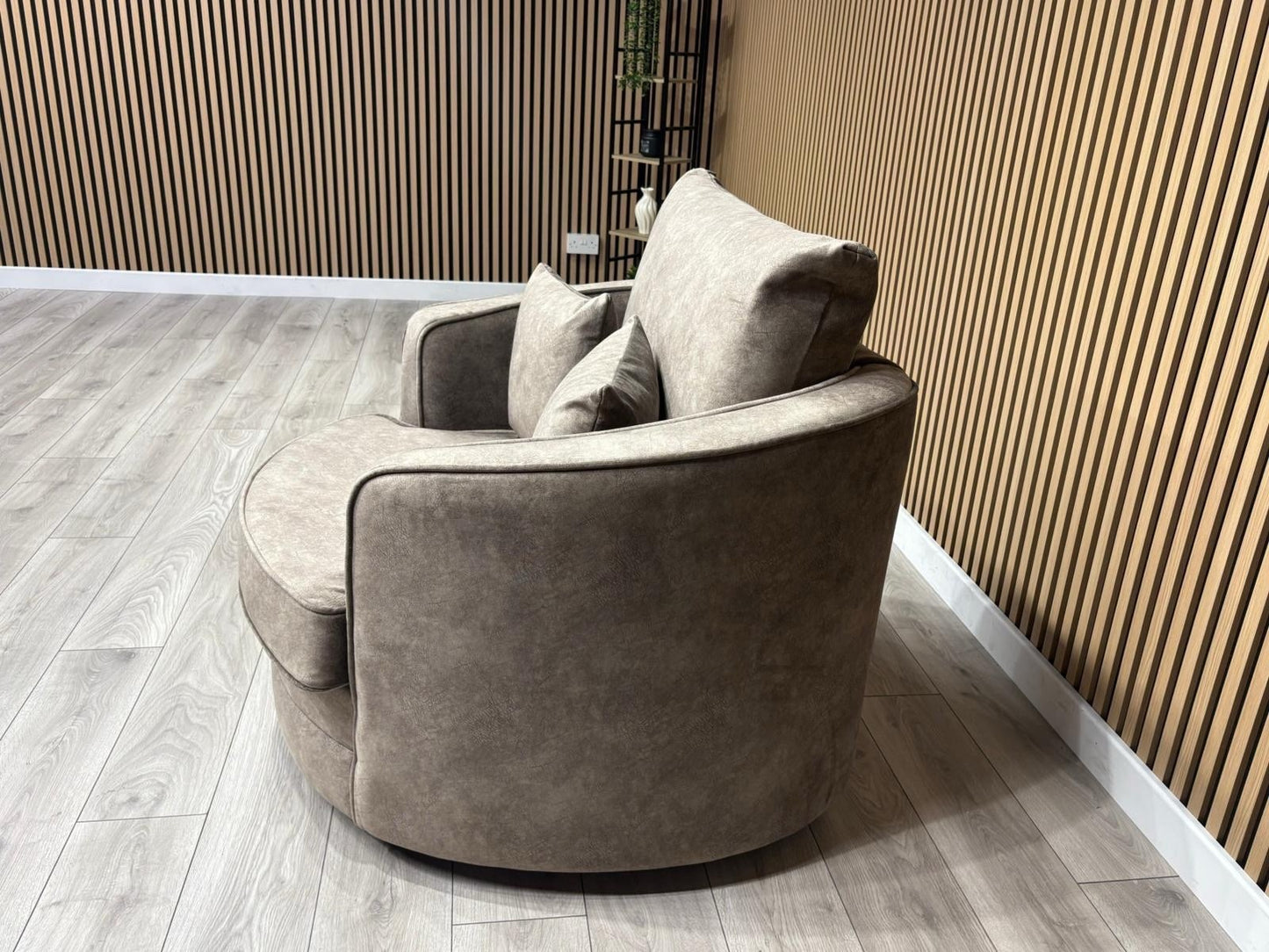 DFS - CHERISHED Style Fabric Swivel Armchair, Formal Back - RRP £949