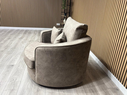 DFS - CHERISHED Style Fabric Swivel Armchair, Formal Back - RRP £949