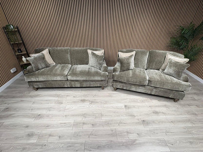 Laura Ashley HERITAGE Style Fabric 3 Seater + 2 Seater Sofa Set - RRP £3,500