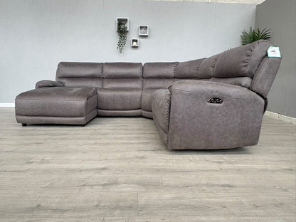 F.V LINK Fabric Corner Chaise Power Sofa, READ DESCRIPTION - RRP £2795