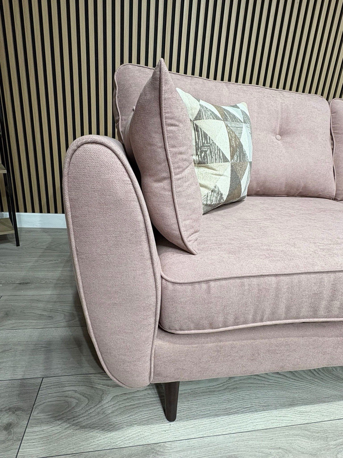 DFS - Zinc 3 & 2 Fabric Seater Sofa Set RRP £1799 Pink