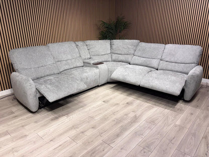 SOHO Fabric Modular 2 Corner 2 Console Sofa Set, Power Recliners - RRP £2,995