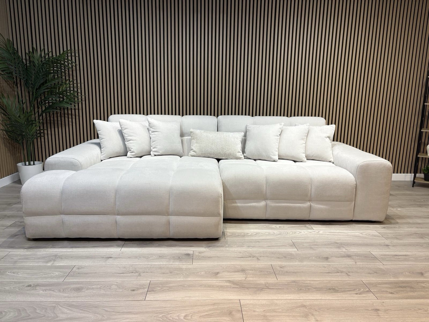 EVE CLOUD Large Fabric 3 Seater LHF Chaise Corner Sofa - RRP £2,299