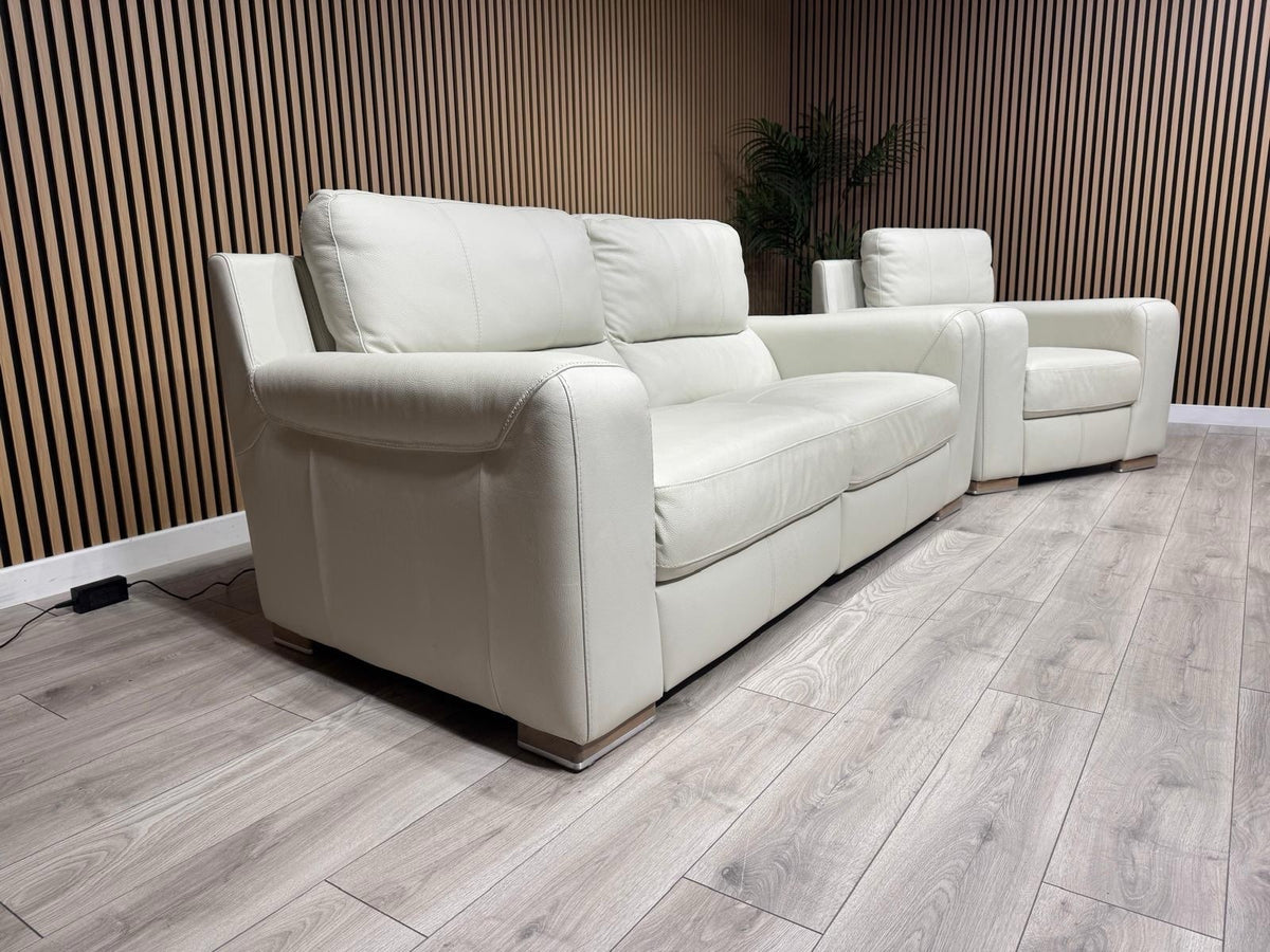 ScS Sisi Italia LUCCA Leather Power Recliner Sofa + Armchair Set - RRP £4298