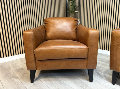 John Lewis BAILEY Style Tan Leather Armchair - RRP £1295