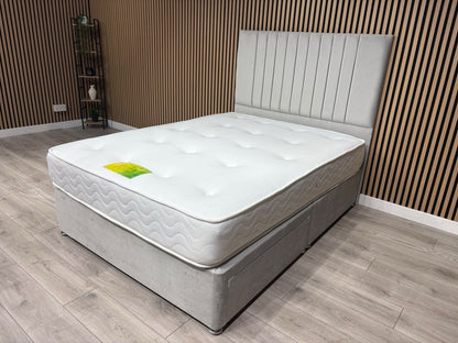4ft6 Durham Bed Set, Inc Base + Headboard + Mattress (Storage Options Available)