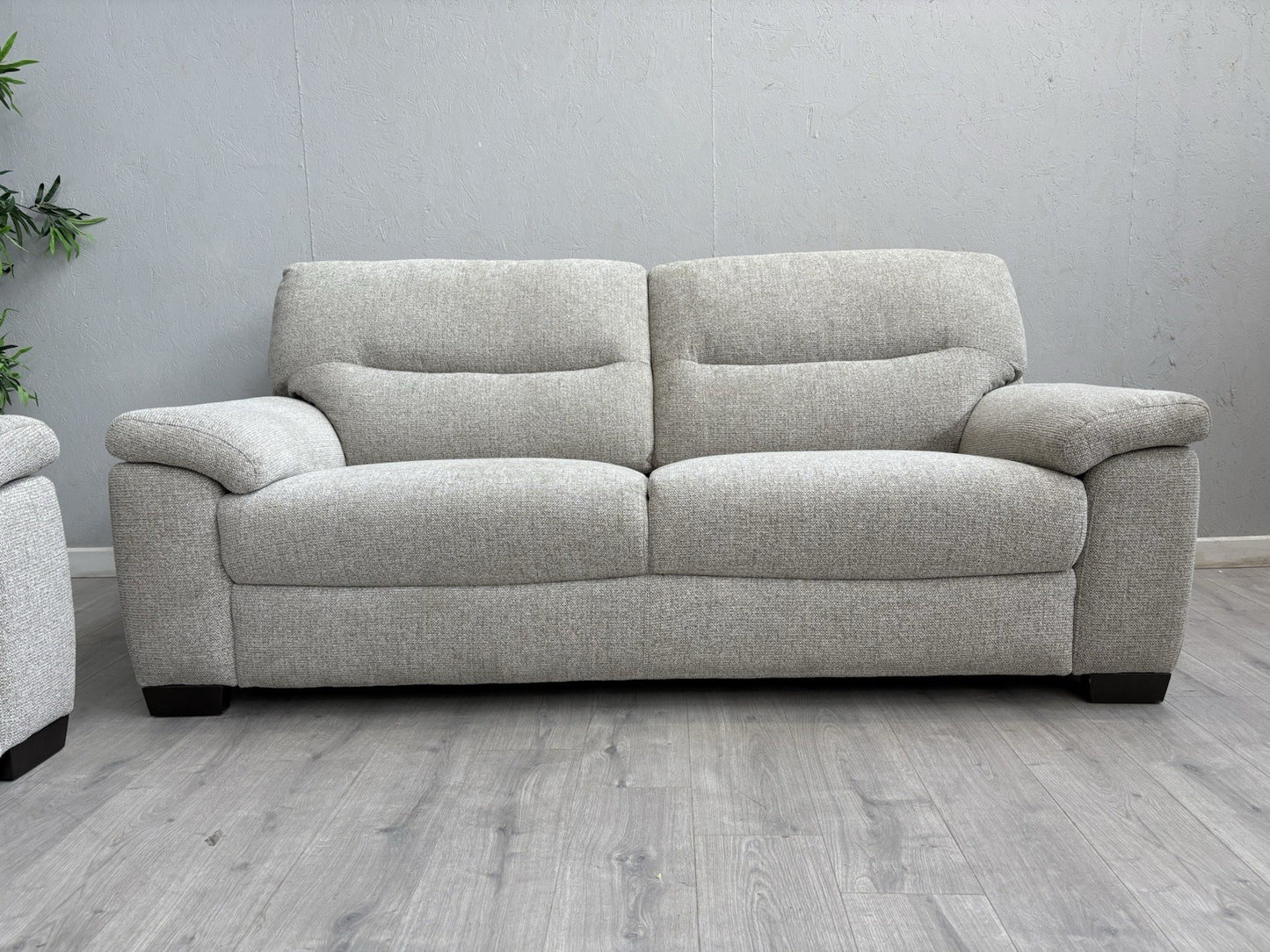 Furniture Village HETTY Fabric 2 x 3 Seater Sofa Set + Footstool- RRP £2,385
